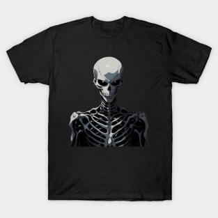 Anime Skeleton - Spooky Halloween Horror Goth T-Shirt